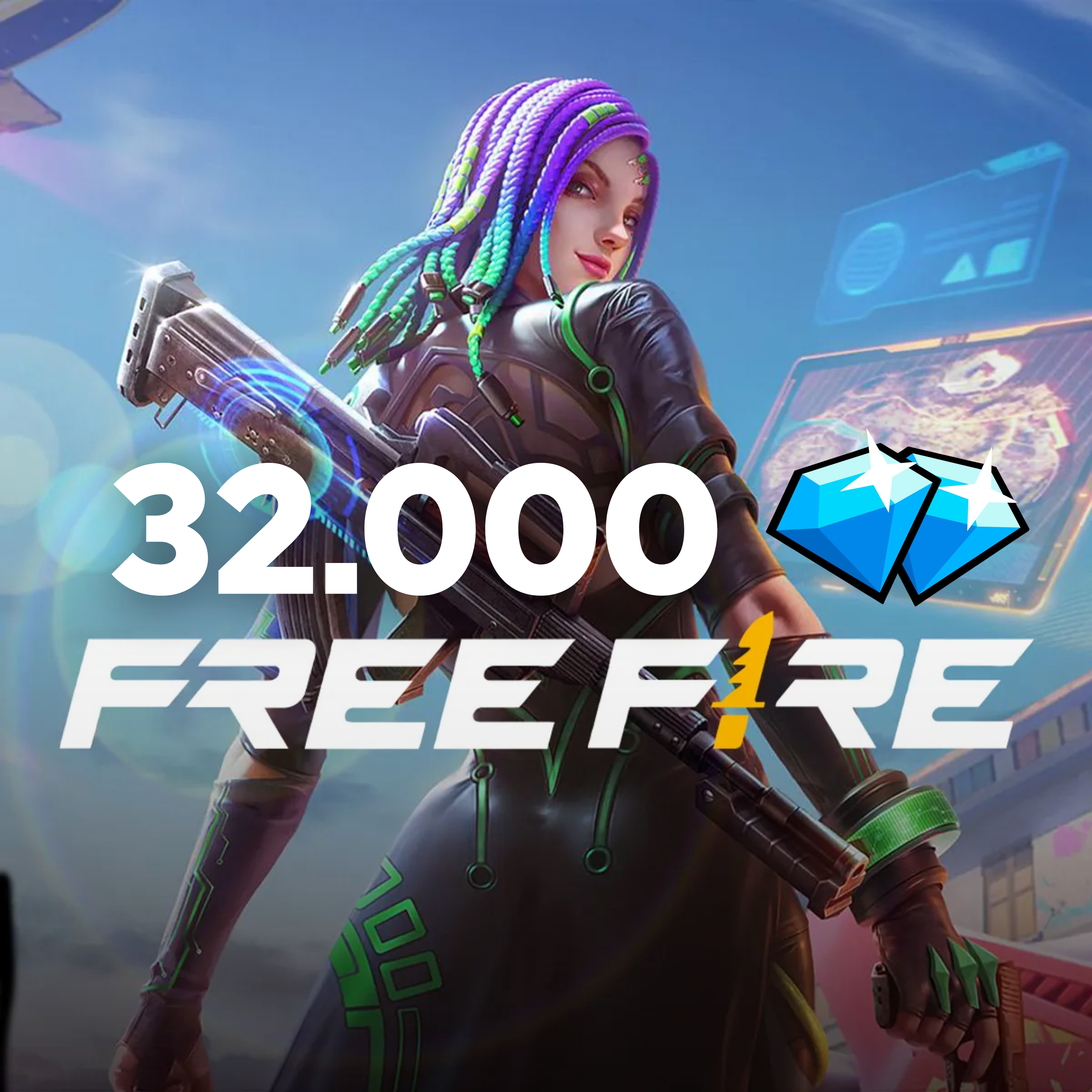 Free Fire 32000 Diamonds - Ricarica (Globale)