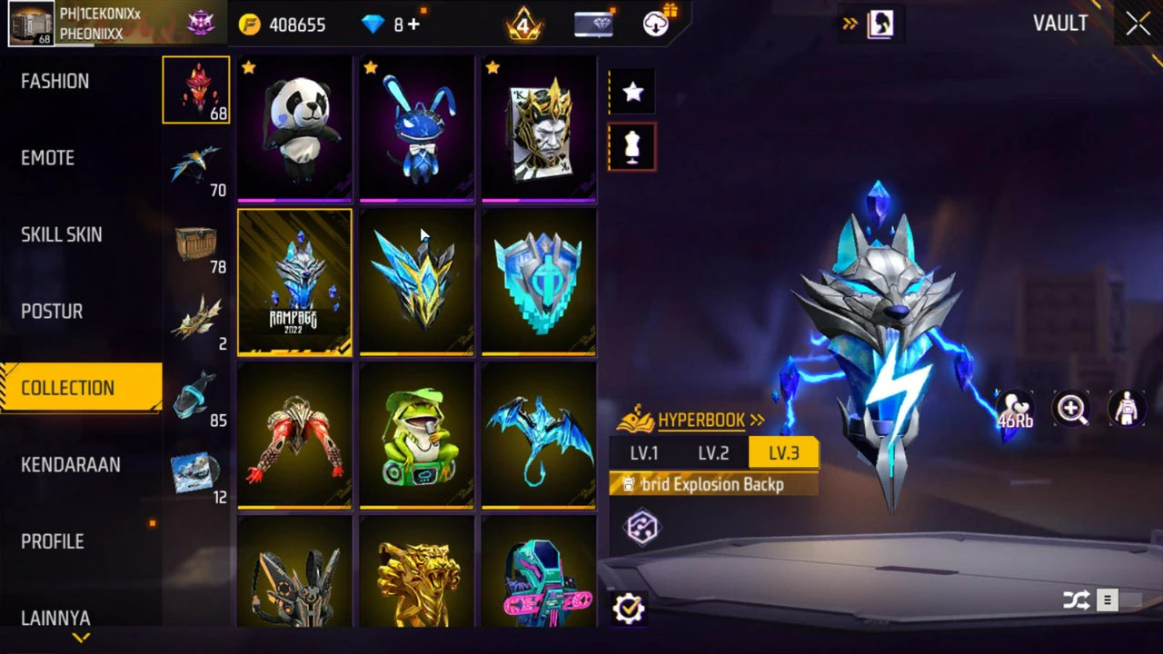 Account FREE FIRE - SUPER TOP