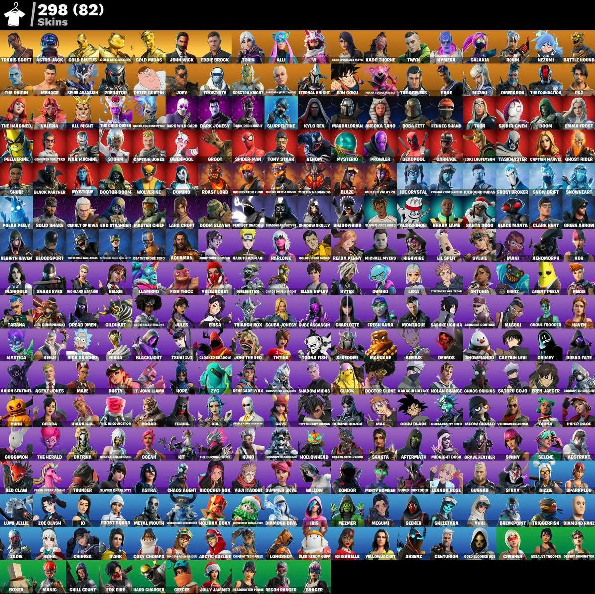 Account Fortnite TRAVIS STW OG (298 skins)