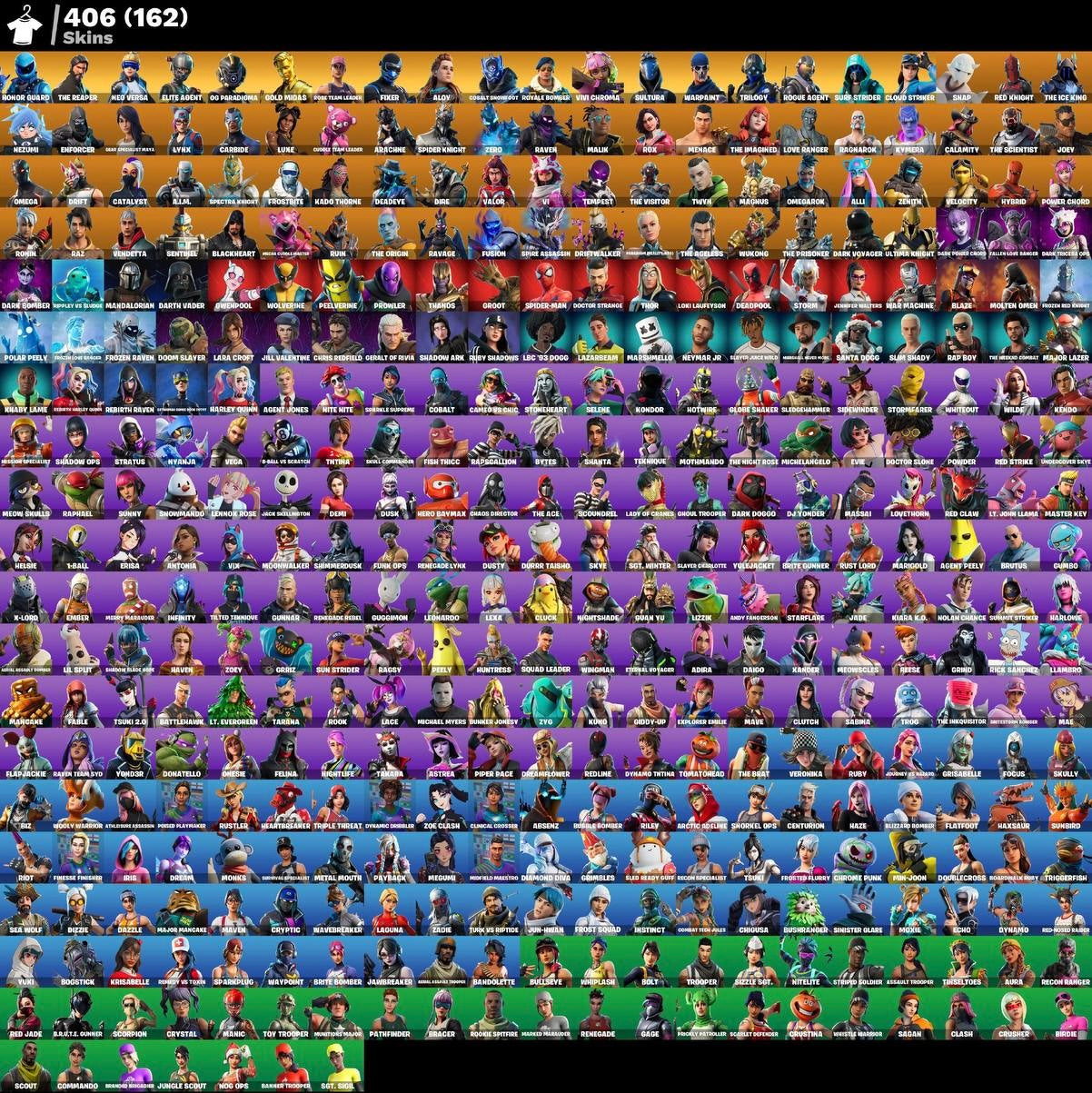 Account Fortnite PERFETTO (406 skins)